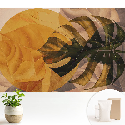 Nowoczesna fototapeta na wymiar Liście w ciepłej tonacji