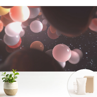 Fototapeta do salonu Kolorowe przeźroczyste kule abstrakcyjnie.