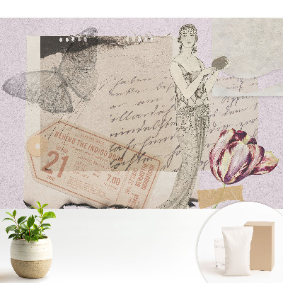 Nowoczesna fototapeta na wymiar Retro romantyczny kolaż