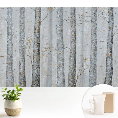 Tapeta fotograficzna flizelinowa Brzozowy las w klasycznej kompozycji