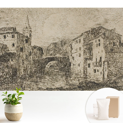 Fototapeta do salonu z motywem klasycznych budynków nad rzeką