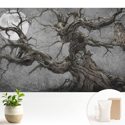 Fototapeta do salonu Magiczna nocna sceneria z sowami