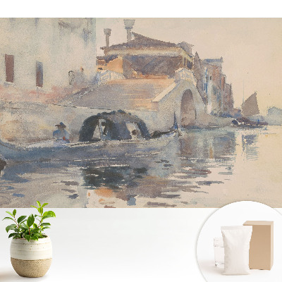 Nowoczesna fototapeta na wymiar z akwarelową scenerią Wenecji
