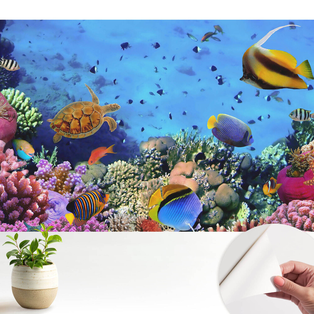 Fototapeta z nadrukiem samoprzylepna Podwodny świat pełen koloru