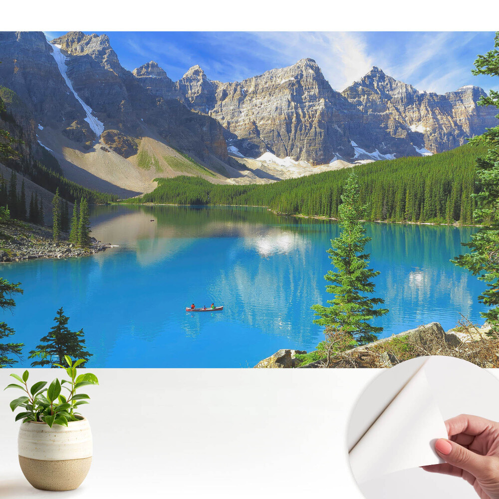 Nowoczesna fototapeta na wymiar Góry jezioro zieleń harmonia