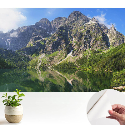 Nowoczesna fototapeta na wymiar Górskie szczyty nad jeziorem