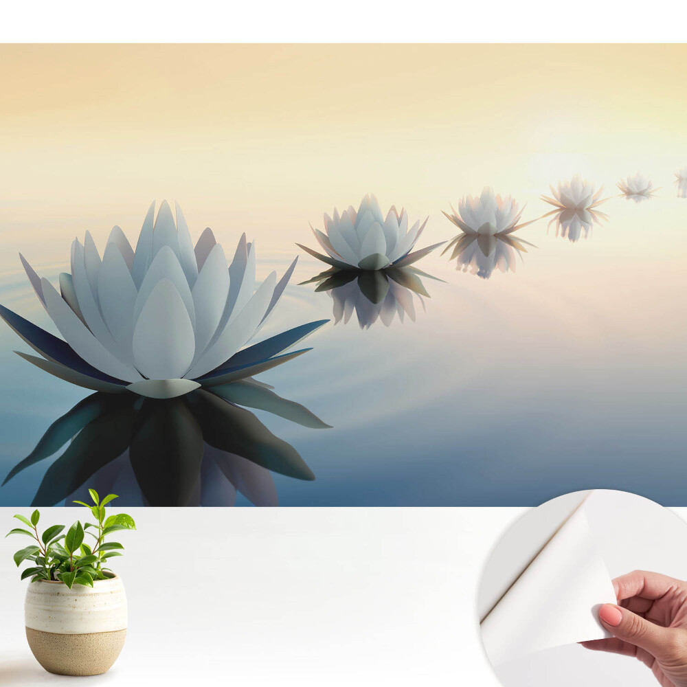 Fototapeta samoprzylepna do salonu Lotosy na wodzie