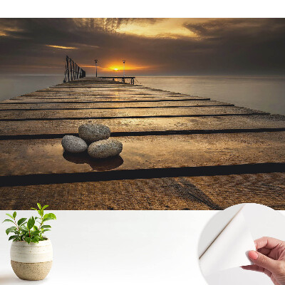 Nowoczesna fototapeta na wymiar Pomost o zachodzie słońca harmonijny spokój