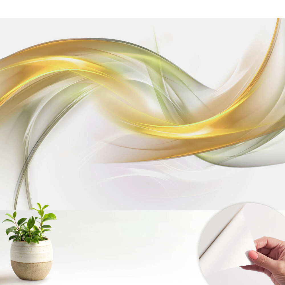 Fototapeta do salonu Subtelne, faliste linie w delikatnych odcieniach