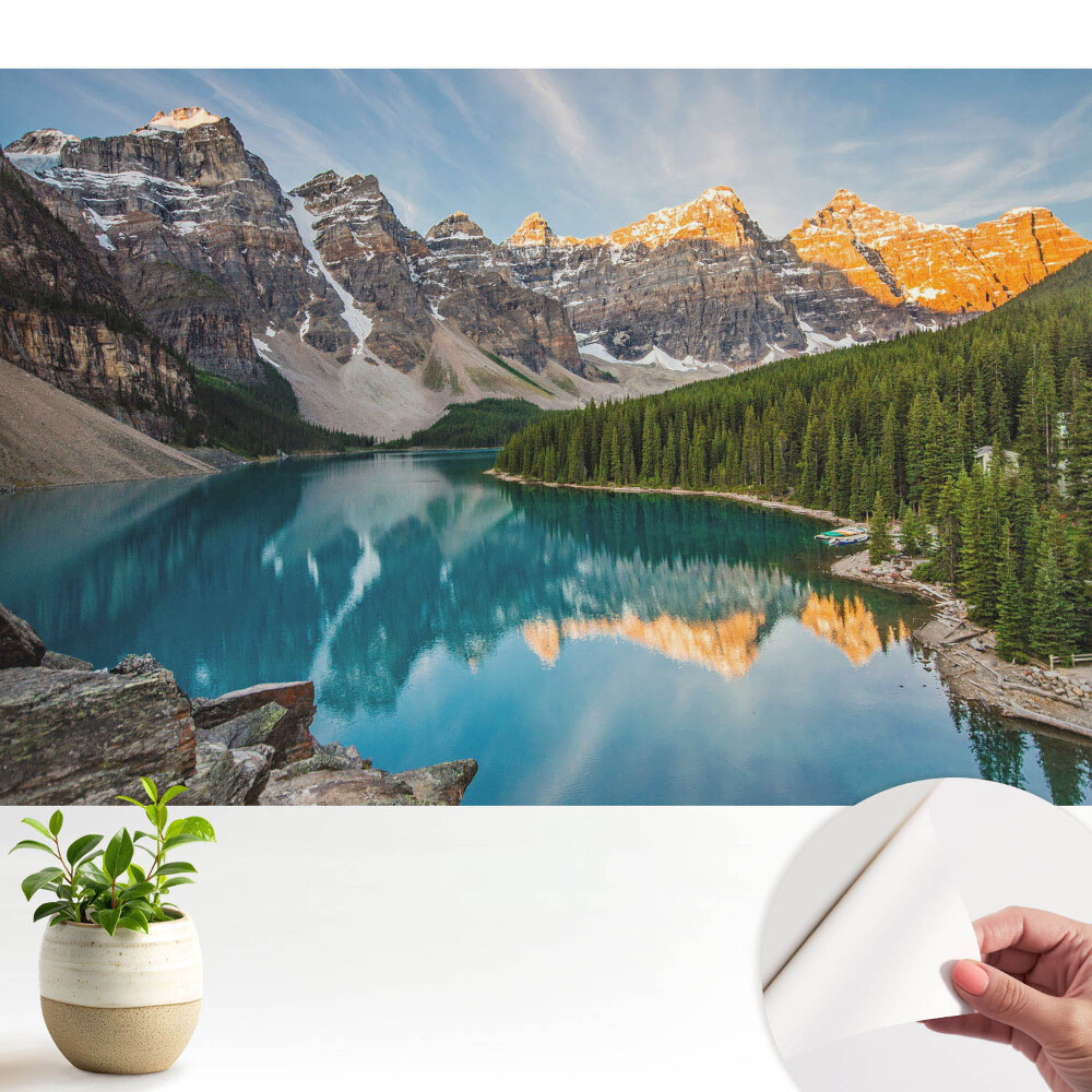 Fototapeta do salonu Górska panorama z jeziorem