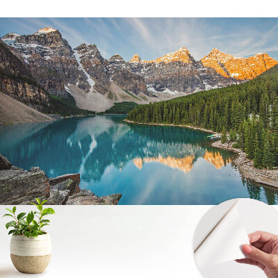 Fototapeta do salonu Górska panorama z jeziorem