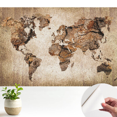 Nowoczesna fototapeta na wymiar Rustykalna mapa świata