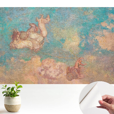 Nowoczesna fototapeta na wymiar Fantazyjne konie na tle chmur