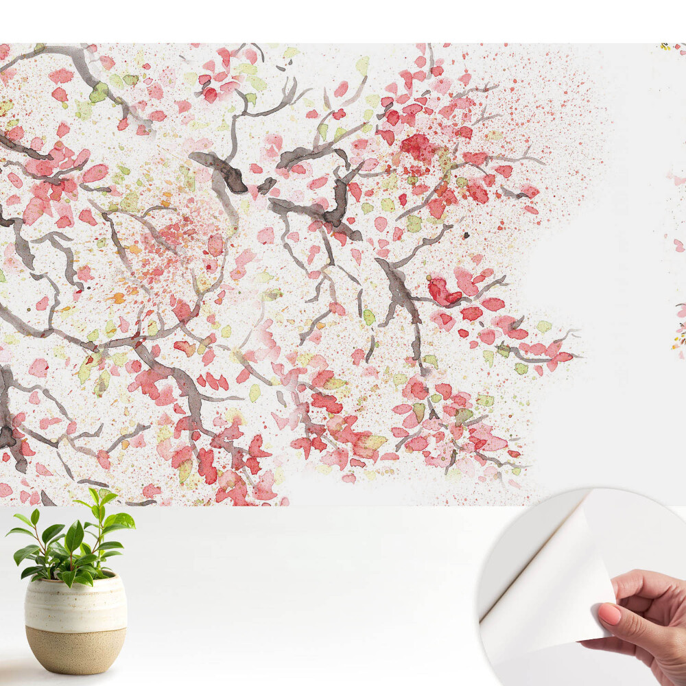 Fototapeta na wymiar do sypialni Kwiatowa akwarela lekkość natury