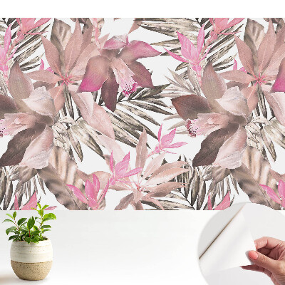 Fototapeta do salonu Pastelowe kwiaty egzotyczne harmonijny wzór