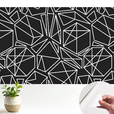 Fototapeta z nadrukiem samoprzylepna Geometryczne figury na czarnym tle