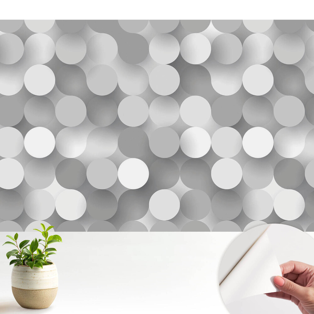 Fototapeta na wymiar do sypialni Nowoczesne szare okręgi w harmonijnej kompozycji