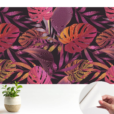 Nowoczesna fototapeta na wymiar Egzotyczne liście dynamiczny wzór energia