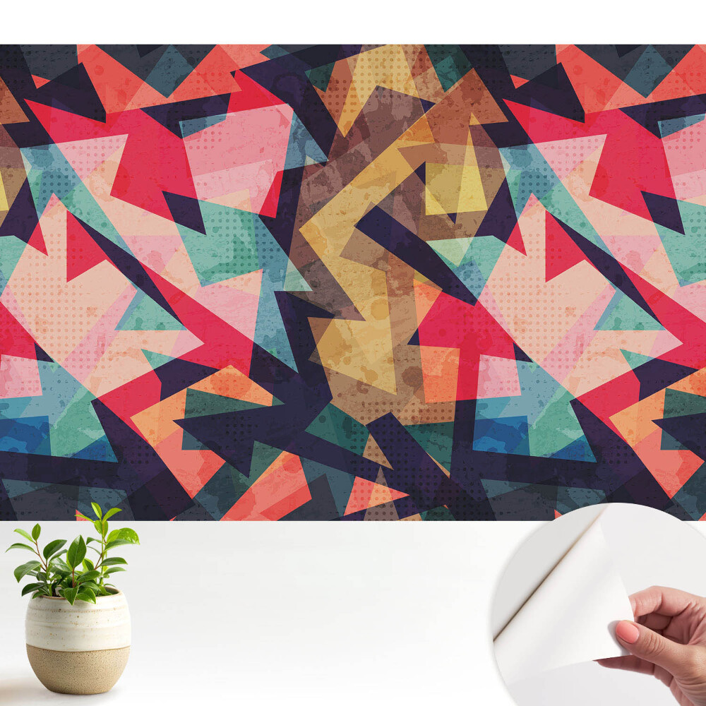 Fototapeta na wymiar do sypialni Abstrakcyjna mozaika żywych kolorów