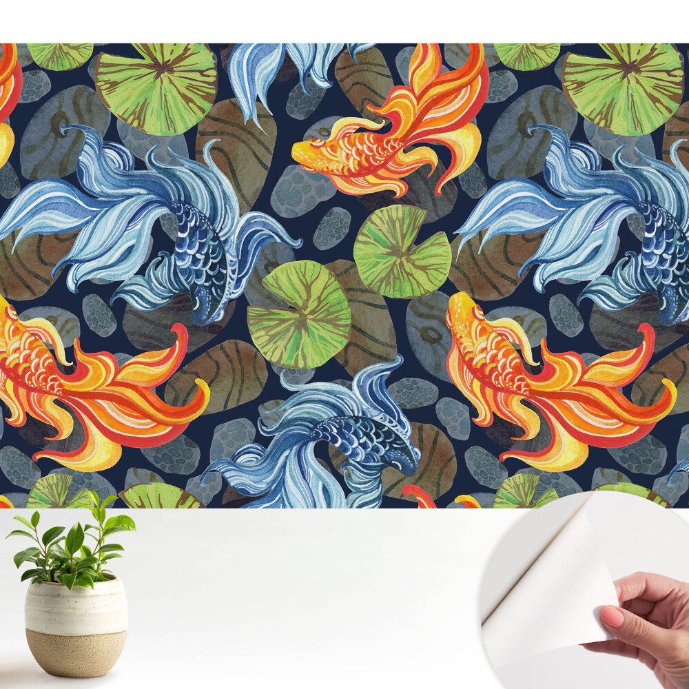 Fototapeta samoprzylepna do salonu Energetyczny motyw ryb koi