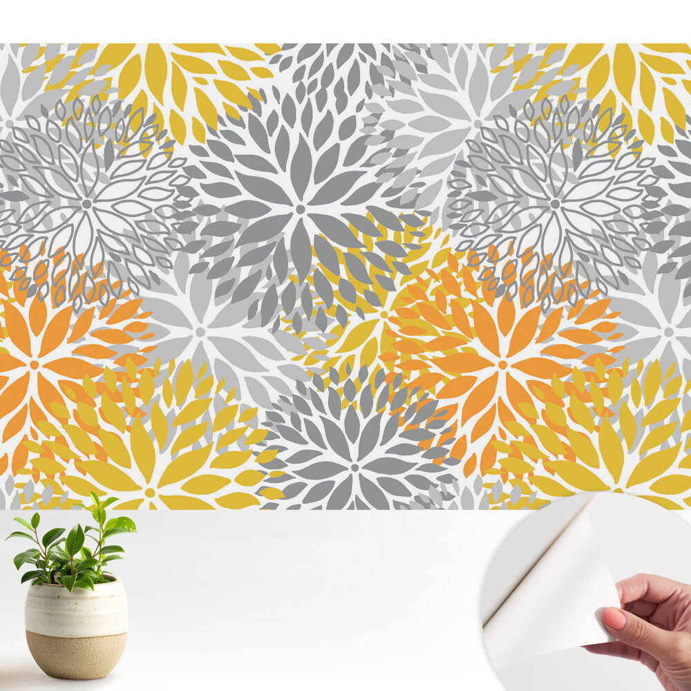 Nowoczesna fototapeta na wymiar Kwiatowe wzory symetryczne energia