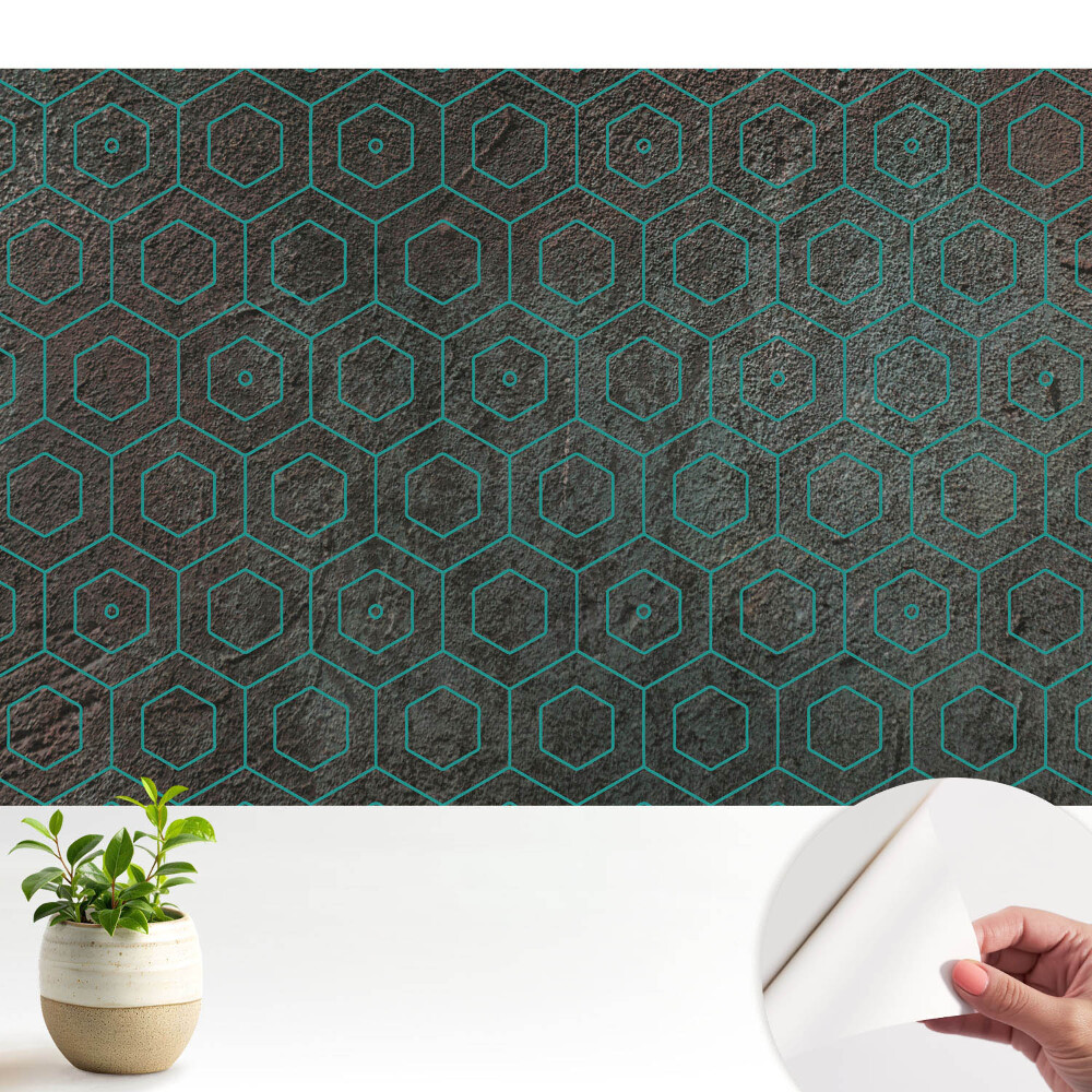 Nowoczesna fototapeta na wymiar Sześciokątne wzory nowoczesny styl