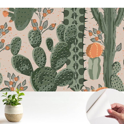 Tapeta fotograficzna samoprzylepna Rośliny kaktusy nowoczesny wzór