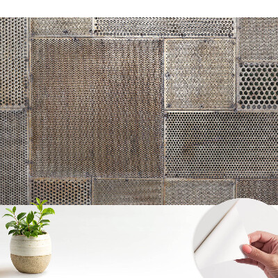 Fototapeta na wymiar do sypialni Geometryczne perforacje metalu