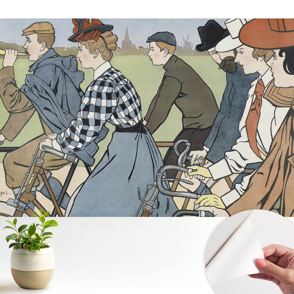 Nowoczesna fototapeta na wymiar Rowerowa secesyjna scena