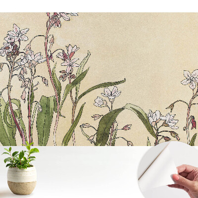 Fototapeta samoprzylepna do salonu Delikatne kwiaty na jasnym tle