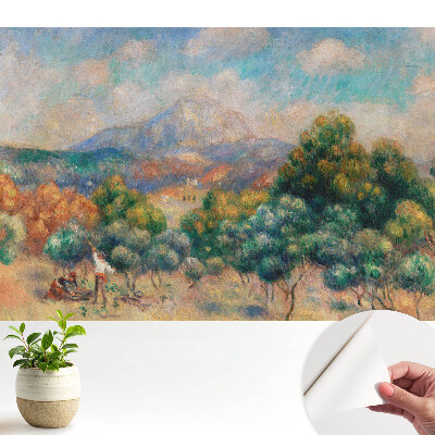 Tapeta fotograficzna samoprzylepna Kolorowy krajobraz z górami natura