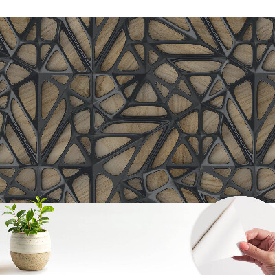 Fototapeta samoprzylepna do salonu Ażurowa dekoracja drewniana nowoczesny design