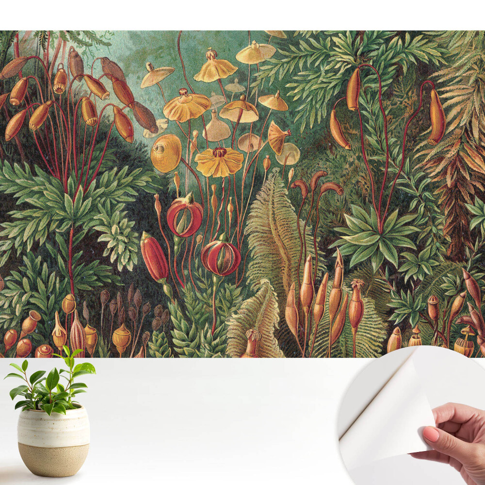 Fototapeta na wymiar do sypialni Egzotyczna roślinność w harmonijnej kompozycji