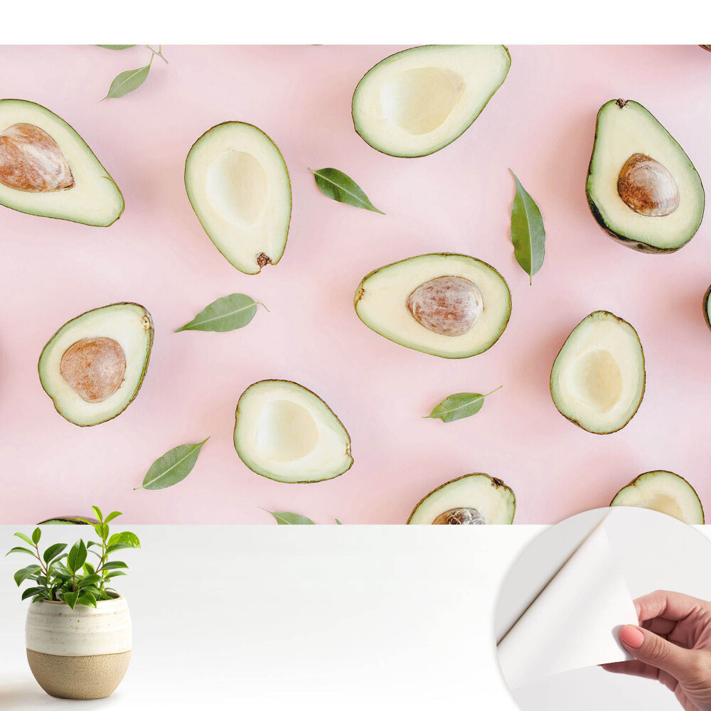 Nowoczesna fototapeta na wymiar Awokado na różowym tle