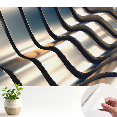 Fototapeta z nadrukiem samoprzylepna Fale metalu w nowoczesnym stylu