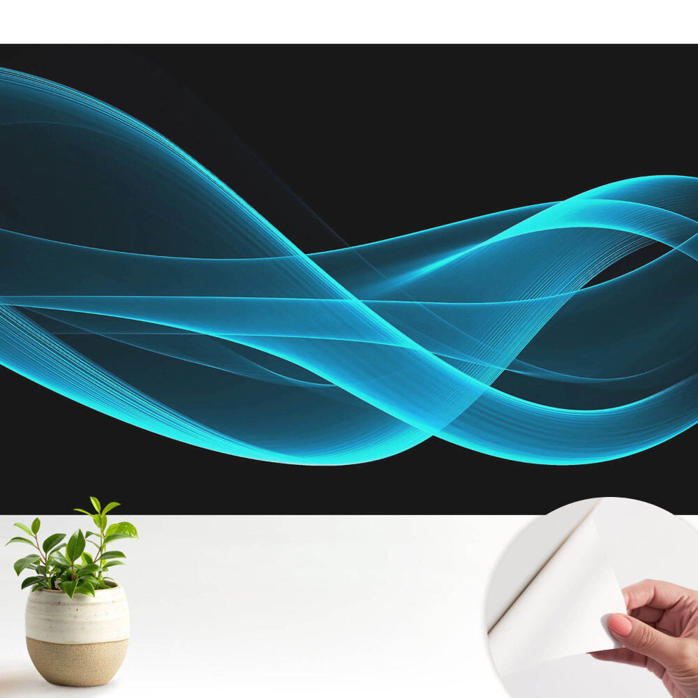Fototapeta samoprzylepna do salonu Abstrakcyjne niebieskie fale