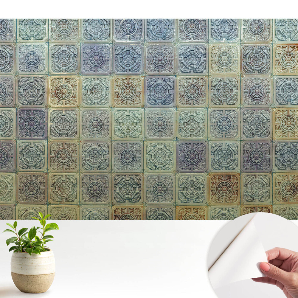 Fototapeta na wymiar do sypialni Eleganckie kafle z geometrycznym wzorem