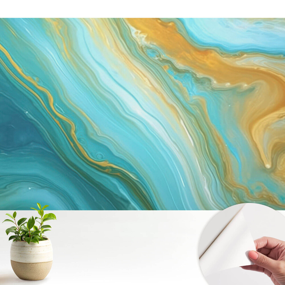 Tapeta fotograficzna samoprzylepna Fale kolorów w abstrakcyjnym stylu