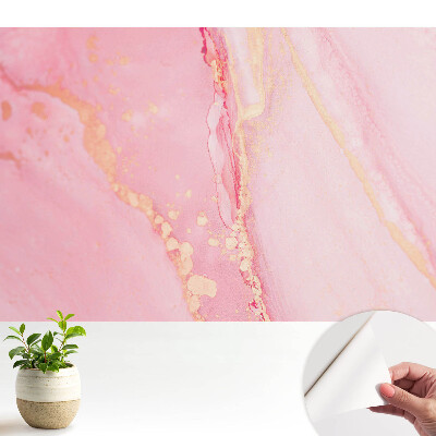 Fototapeta z nadrukiem samoprzylepna Subtelne różowe plamy z żółtymi akcentami