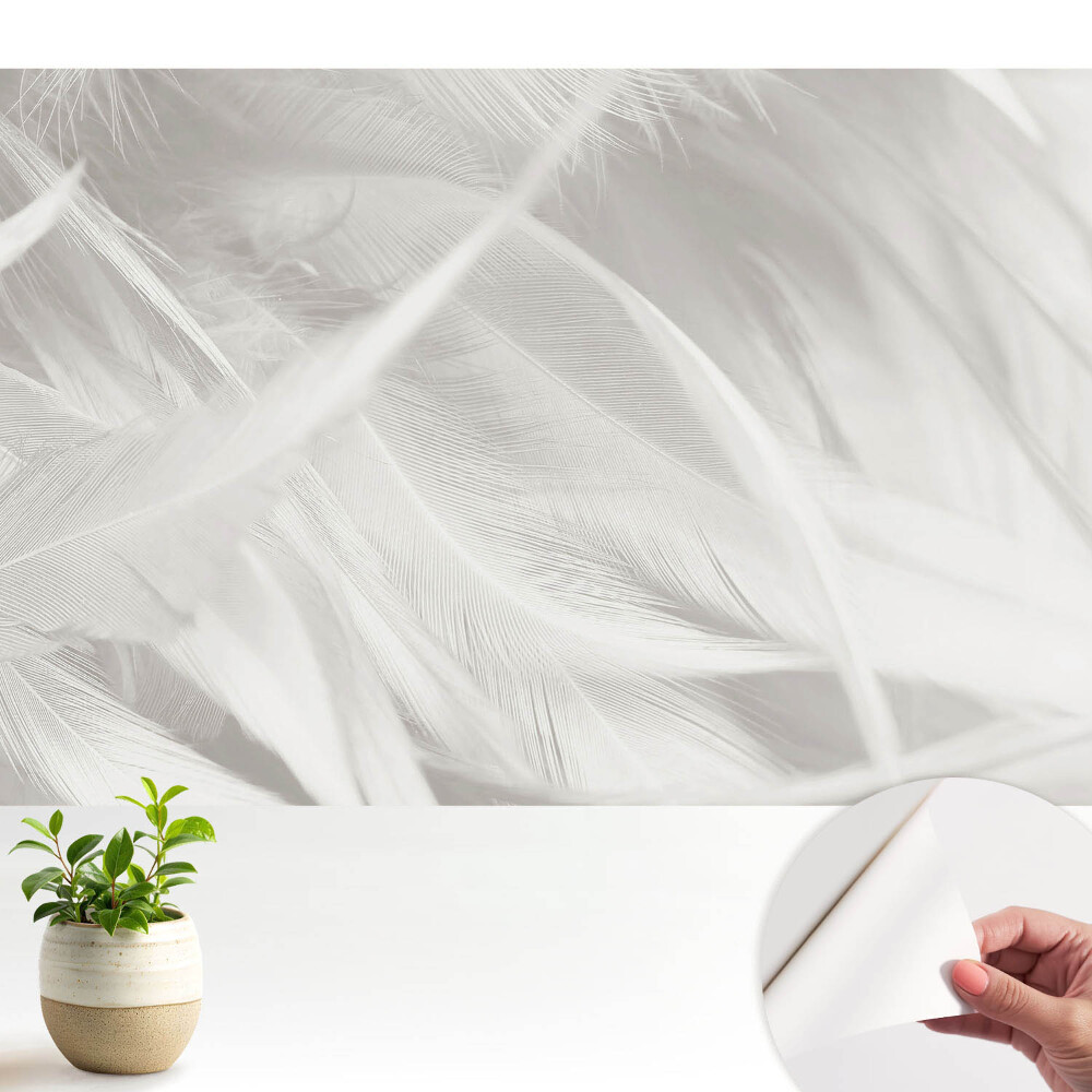 Tapeta fotograficzna samoprzylepna Puszyste białe pióra