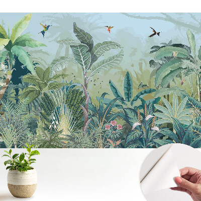 Fototapeta na wymiar do sypialni Egzotyczna dżungla pełna zieleni