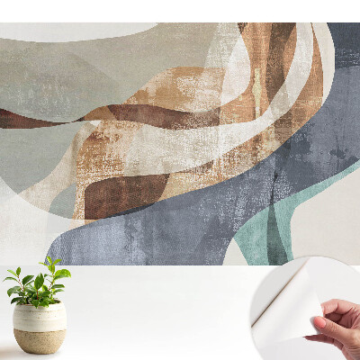 Tapeta fotograficzna samoprzylepna Kolorowe falujące formy abstrakcyjne