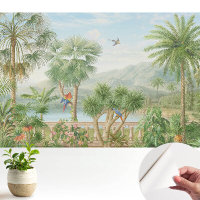 Fototapeta samoprzylepna do salonu Tropikalny widok oazy natury