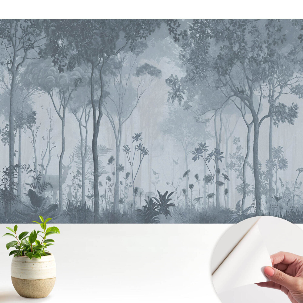 Tapeta fotograficzna samoprzylepna Delikatna leśna mgła pełna tajemniczości