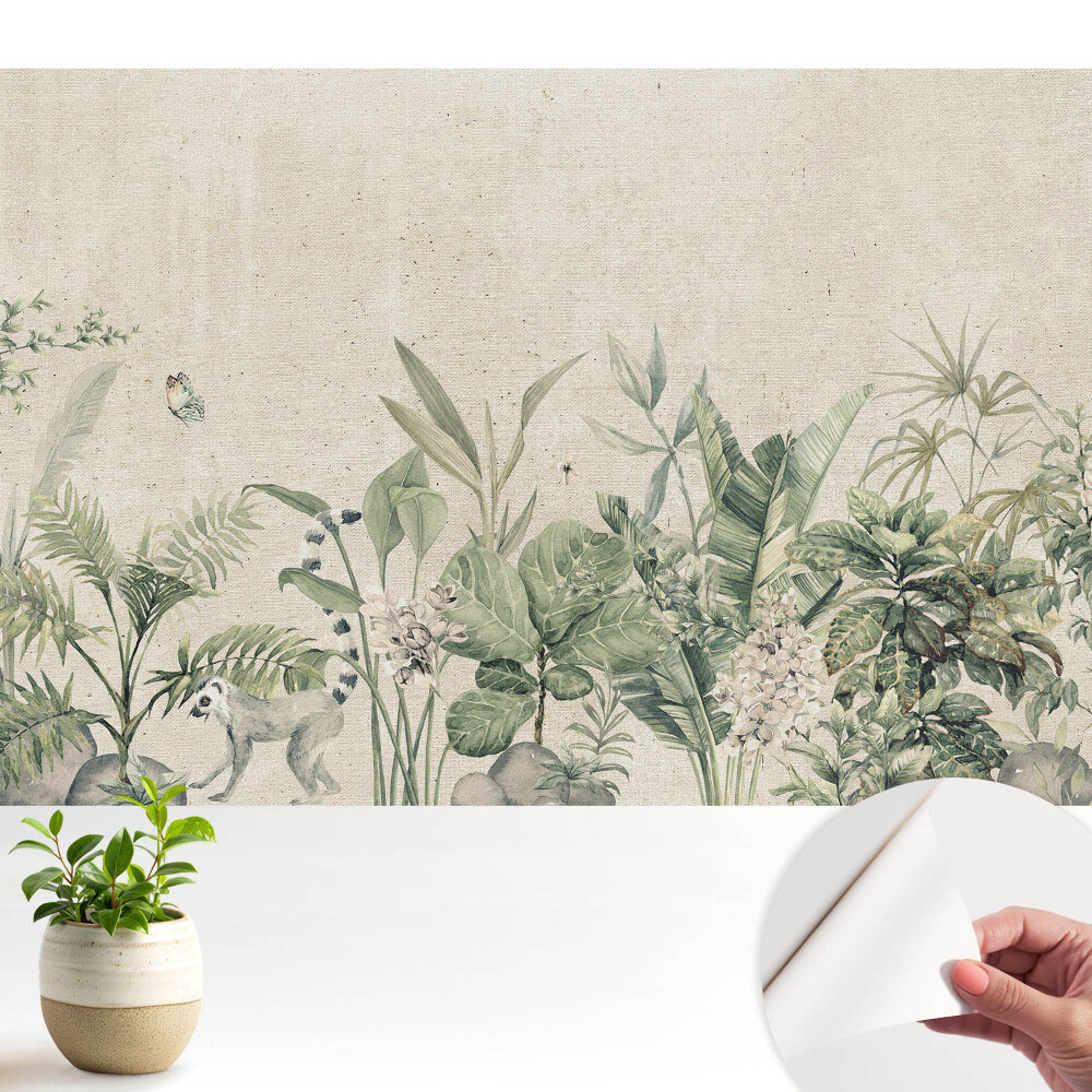 Fototapeta na wymiar do sypialni Egzotyczna flora i fauna