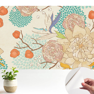 Tapeta fotograficzna samoprzylepna Roślinne abstrakcje świeżość przytulność