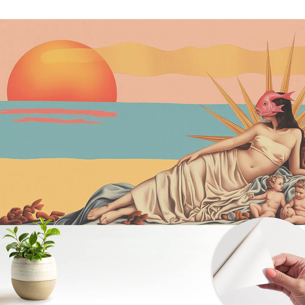 Fototapeta Renesansowy surrealizm pastelowy zachód