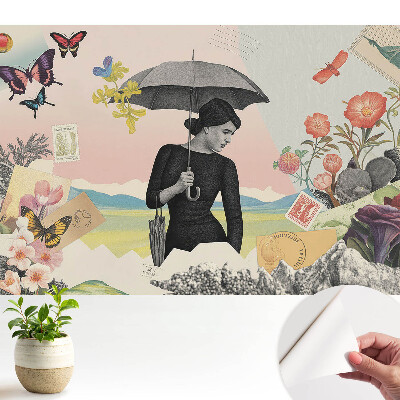 Fototapeta z nadrukiem samoprzylepna Kolorowy kolaż retro surrealizm