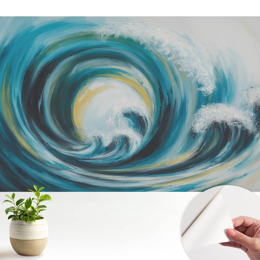 Fototapeta z nadrukiem samoprzylepna Dynamiczna abstrakcja fal