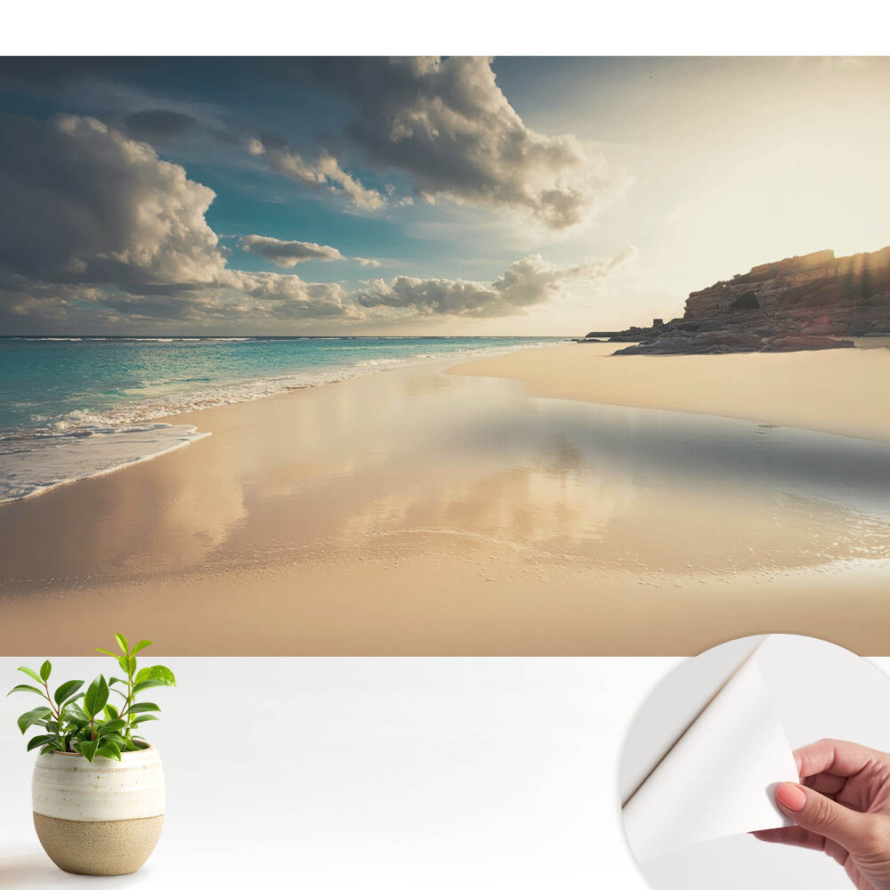 Tapeta fotograficzna samoprzylepna Plaża i ocean przy zachodzie słońca